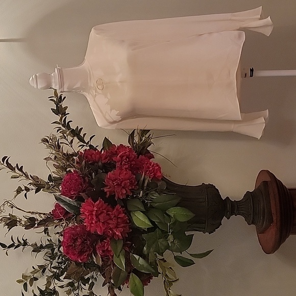 DKNY long sleeve blouse size M white color - Picture 1 of 12